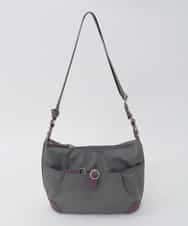 BKRAG81150 MK MICHEL KLEIN BAG(MK ミッシェルクラン バッグ) 【撥水/軽量】レザーポイントナイロンショルダーバッグ グレー