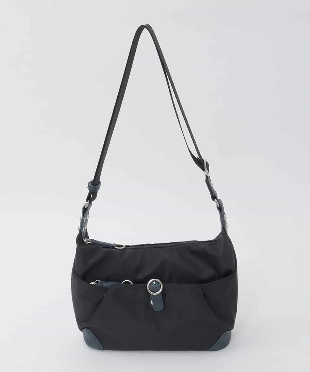 BKRAG81150 MK MICHEL KLEIN BAG(MK ミッシェルクラン バッグ) 【撥水/軽量】レザーポイントナイロンショルダーバッグ ホワイト