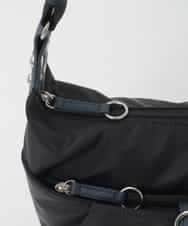 BKRAG81150 MK MICHEL KLEIN BAG(MK ミッシェルクラン バッグ) 【撥水/軽量】レザーポイントナイロンショルダーバッグ ホワイト
