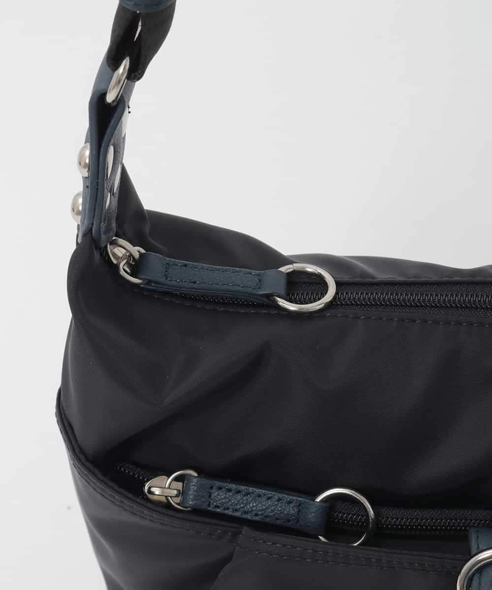 BKRAG81150 MK MICHEL KLEIN BAG(MK ミッシェルクラン バッグ) 【撥水/軽量】レザーポイントナイロンショルダーバッグ ホワイト