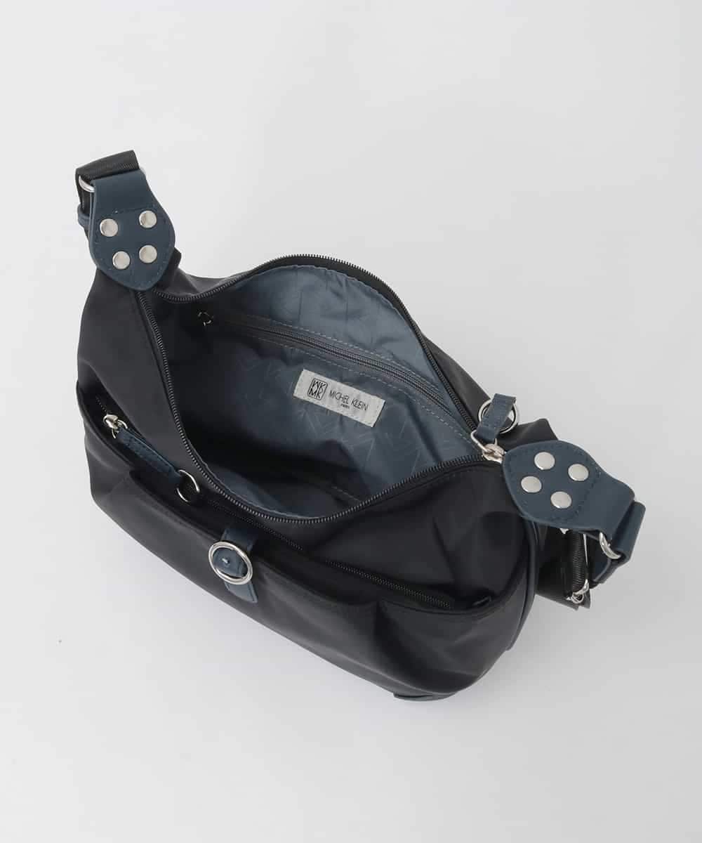 BKRAG81150 MK MICHEL KLEIN BAG(MK ミッシェルクラン バッグ) 【撥水/軽量】レザーポイントナイロンショルダーバッグ ホワイト