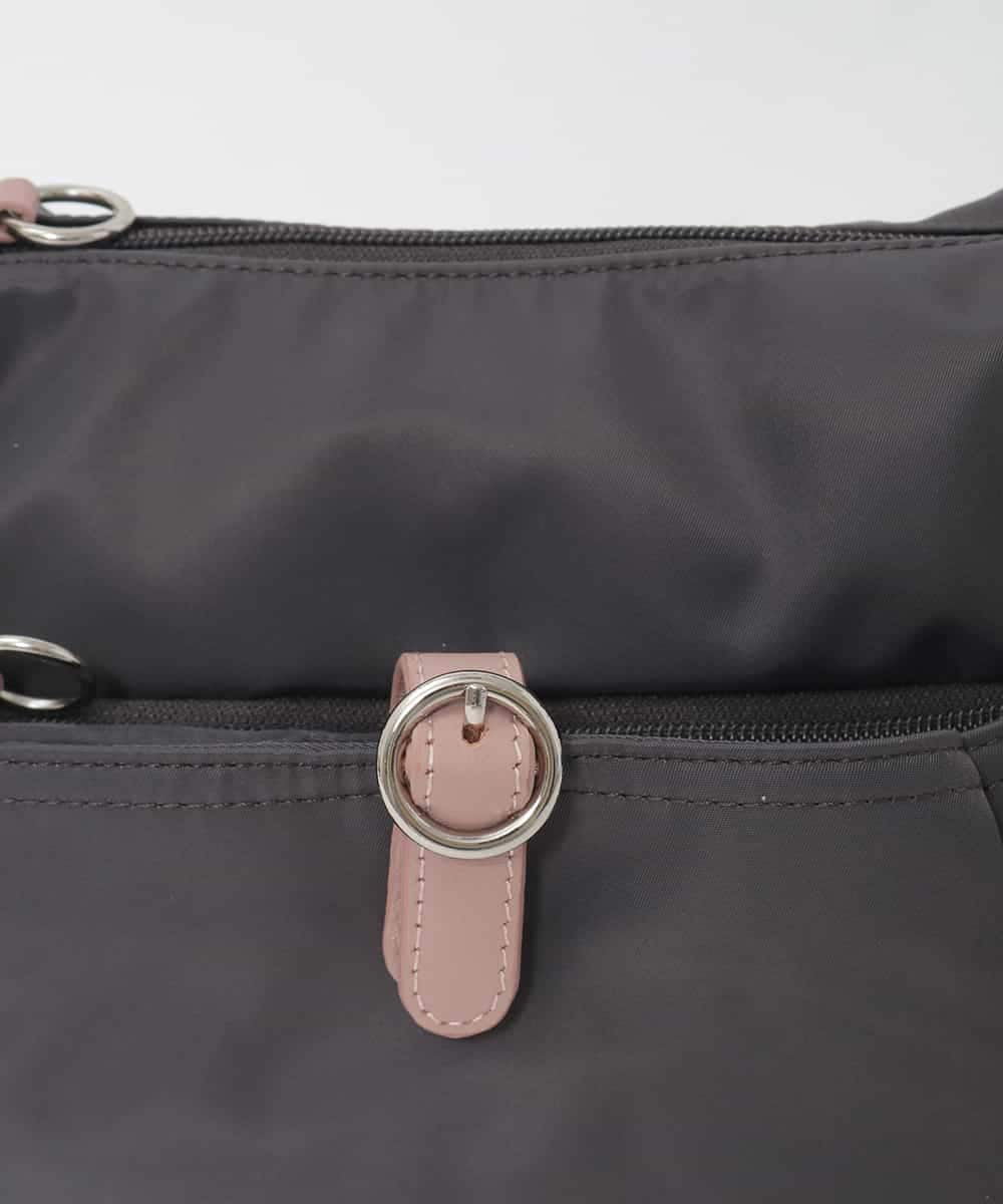 BKRAG81150 MK MICHEL KLEIN BAG(MK ミッシェルクラン バッグ) 【撥水/軽量】レザーポイントナイロンショルダーバッグ ホワイト