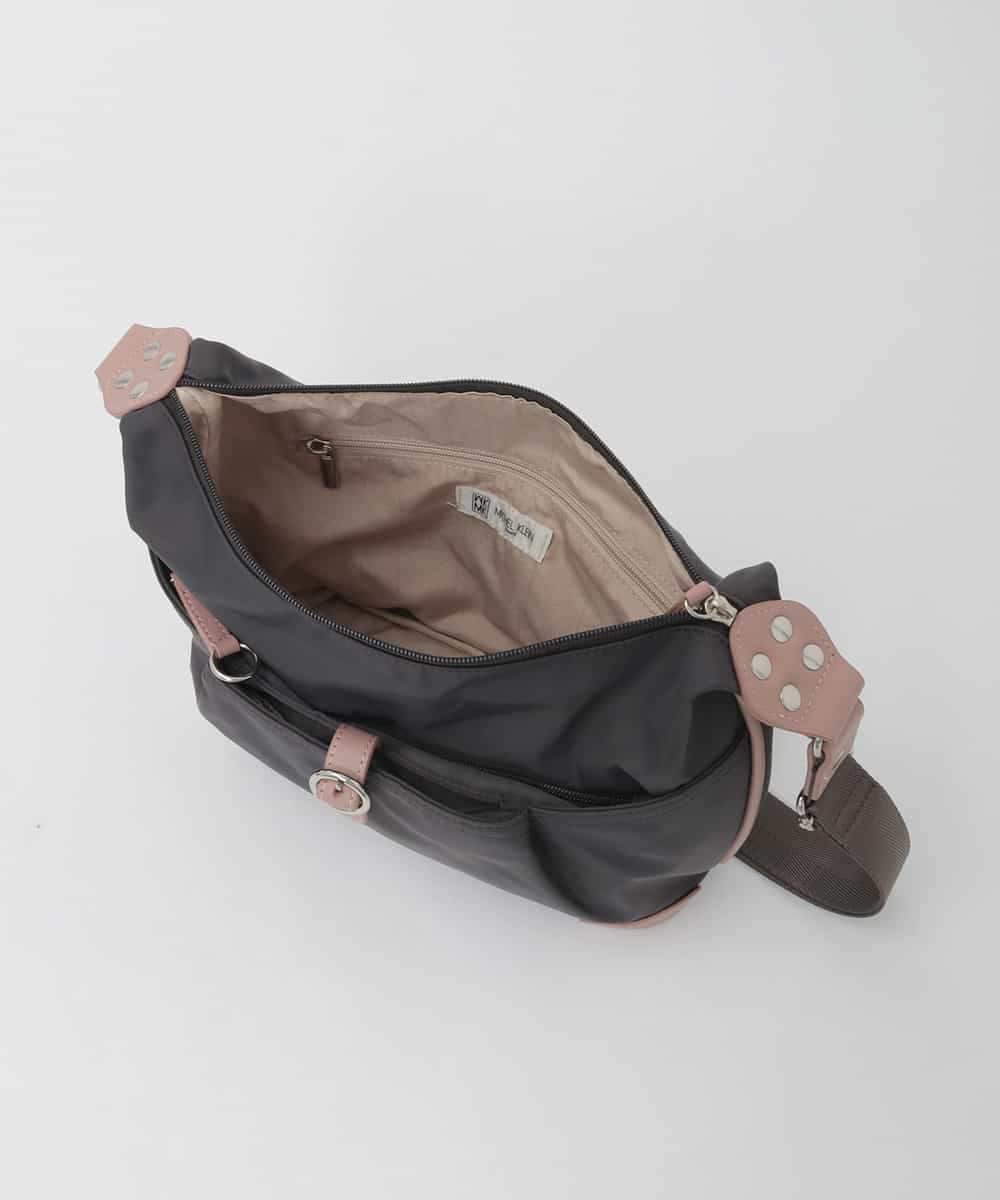 BKRAG81150 MK MICHEL KLEIN BAG(MK ミッシェルクラン バッグ) 【撥水/軽量】レザーポイントナイロンショルダーバッグ ホワイト