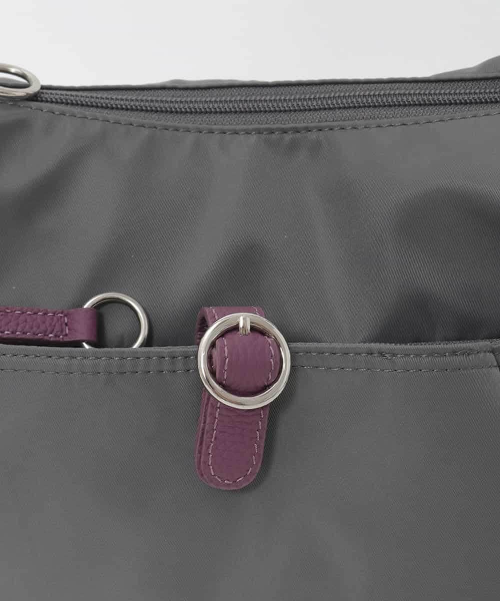 BKRAG81150 MK MICHEL KLEIN BAG(MK ミッシェルクラン バッグ) 【撥水/軽量】レザーポイントナイロンショルダーバッグ ホワイト