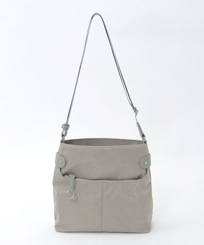 BKRAG90150 MK MICHEL KLEIN BAG [撥水/軽量]アクセントレザースクエアショルダーバッグ