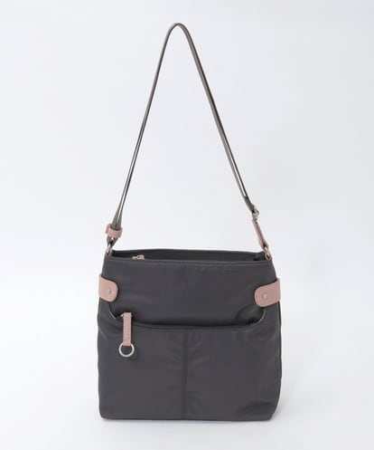 BKRAG90150 MK MICHEL KLEIN BAG [撥水/軽量]アクセントレザースクエアショルダーバッグ