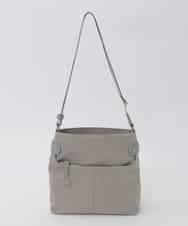 BKRAG90150 MK MICHEL KLEIN BAG(MK ミッシェルクラン バッグ) 【撥水/軽量】アクセントレザースクエアショルダーバッグ グリーン