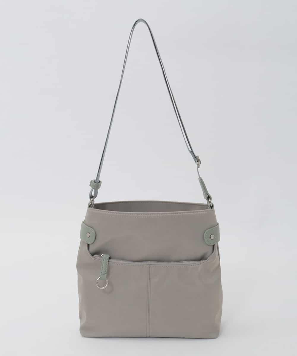 BKRAG90150 MK MICHEL KLEIN BAG(MK ミッシェルクラン バッグ) 【撥水/軽量】アクセントレザースクエアショルダーバッグ グリーン