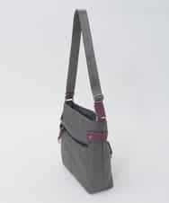 BKRAG90150 MK MICHEL KLEIN BAG(MK ミッシェルクラン バッグ) 【撥水/軽量】アクセントレザースクエアショルダーバッグ グレー