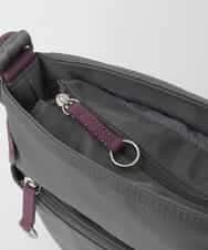 BKRAG90150 MK MICHEL KLEIN BAG(MK ミッシェルクラン バッグ) 【撥水/軽量】アクセントレザースクエアショルダーバッグ グレー