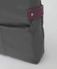 BKRAG90150 MK MICHEL KLEIN BAG(MK ミッシェルクラン バッグ) 【撥水/軽量】アクセントレザースクエアショルダーバッグ グレー
