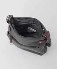 BKRAG90150 MK MICHEL KLEIN BAG(MK ミッシェルクラン バッグ) 【撥水/軽量】アクセントレザースクエアショルダーバッグ グレー