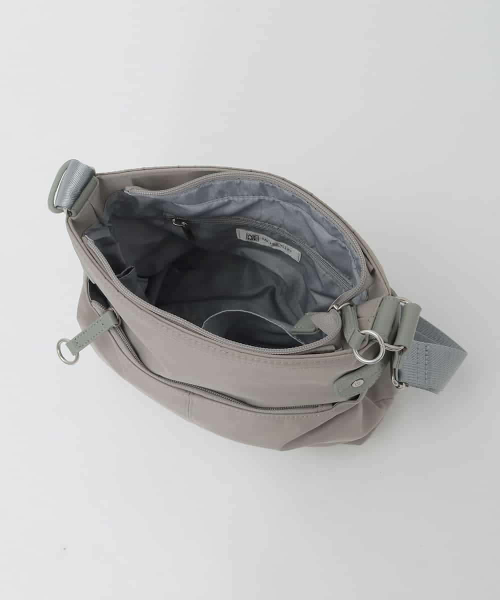 BKRAG90150 MK MICHEL KLEIN BAG(MK ミッシェルクラン バッグ) 【撥水/軽量】アクセントレザースクエアショルダーバッグ グレー
