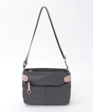 BKRAG91140 MK MICHEL KLEIN BAG(MK ミッシェルクラン バッグ) [撥水/軽量]アクセントレザーコンパクトショルダーバッグ ベージュ×グリーン