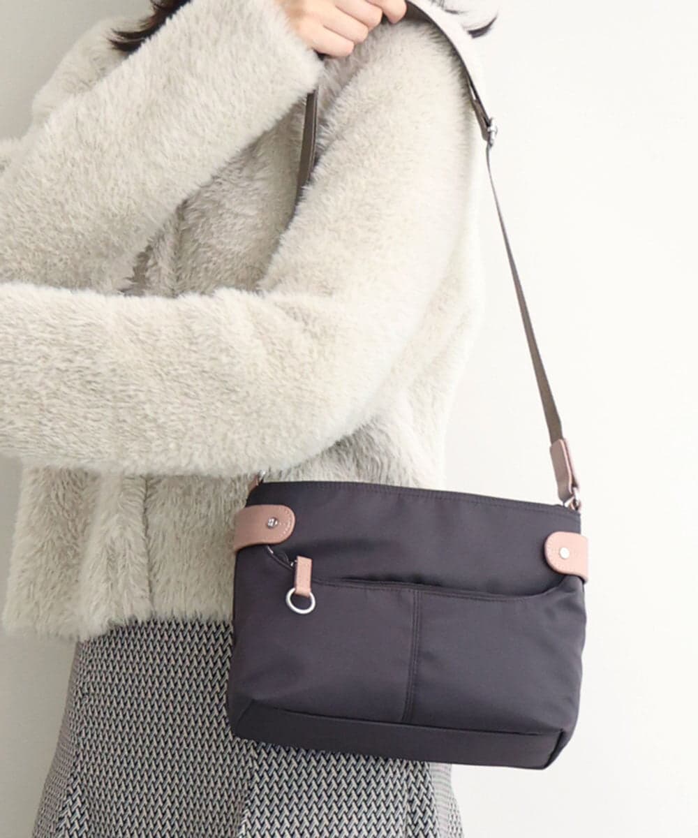 BKRAG91140 MK MICHEL KLEIN BAG [撥水/軽量]アクセントレザーコンパクトショルダーバッグ