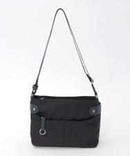 BKRAG91140 MK MICHEL KLEIN BAG(MK ミッシェルクラン バッグ) [撥水/軽量]アクセントレザーコンパクトショルダーバッグ ブラック×ネイビー