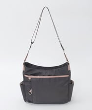 BKRAG94160 MK MICHEL KLEIN BAG(MK ミッシェルクラン バッグ) [撥水/軽量]アクセントレザーショルダーバッグ ブラウン×ピンク