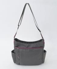 BKRAG94160 MK MICHEL KLEIN BAG(MK ミッシェルクラン バッグ) [撥水/軽量]アクセントレザーショルダーバッグ グレー×パープル