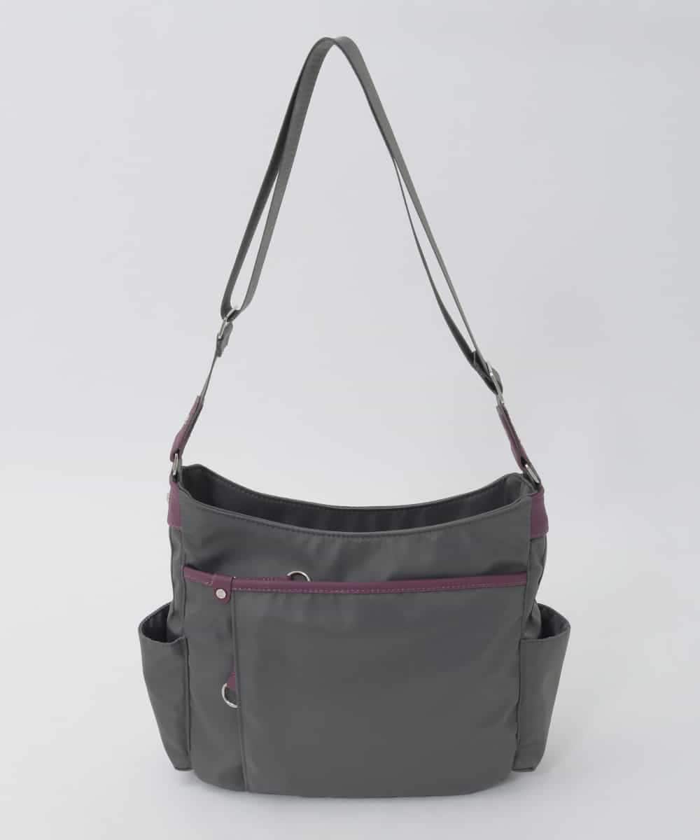 BKRAG94160 MK MICHEL KLEIN BAG(MK ミッシェルクラン バッグ) 【撥水】アクセントレザーショルダーバッグ グレー