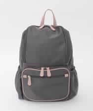 BKRAG96170 MK MICHEL KLEIN BAG(MK ミッシェルクラン バッグ) [撥水/A4収納可]多機能ポケットパイピングデザインリュック パープル