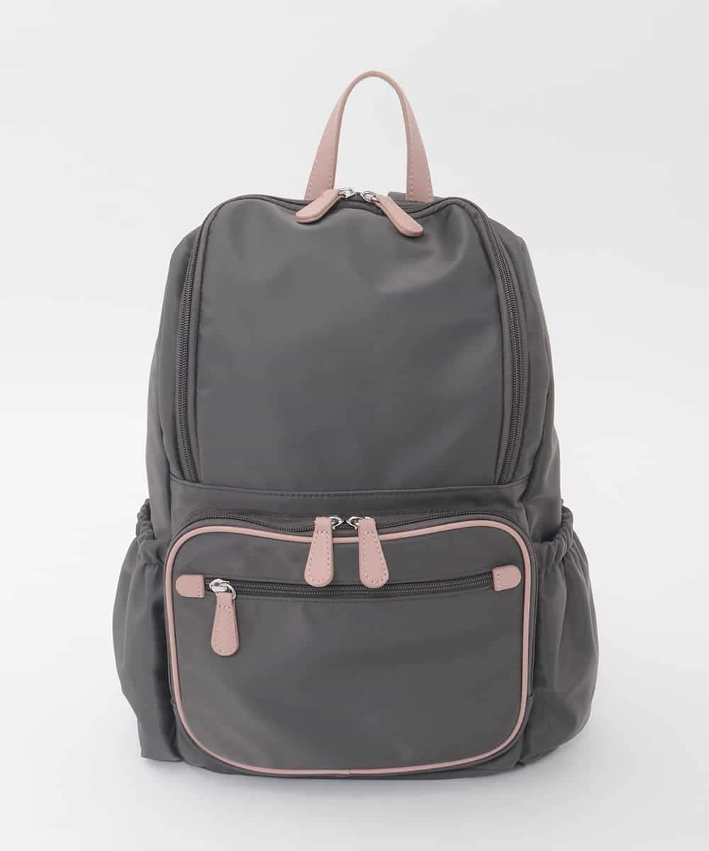 BKRAG96170 MK MICHEL KLEIN BAG(MK ミッシェルクラン バッグ) [撥水/A4収納可]多機能ポケットパイピングデザインリュック パープル