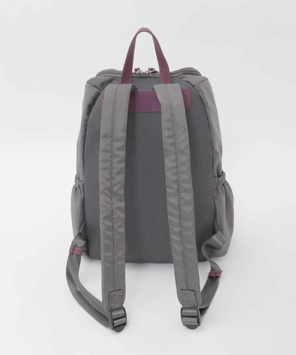 BKRAG96170 MK MICHEL KLEIN BAG(MK ミッシェルクラン バッグ) [撥水/A4収納可]多機能ポケットパイピングデザインリュック グレー