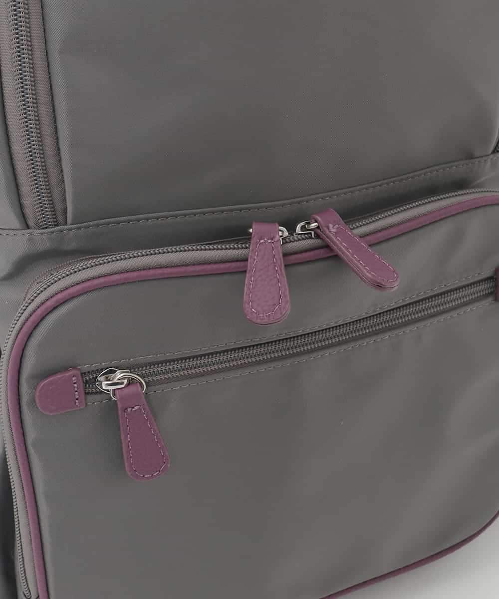BKRAG96170 MK MICHEL KLEIN BAG(MK ミッシェルクラン バッグ) [撥水/A4収納可]多機能ポケットパイピングデザインリュック グレー