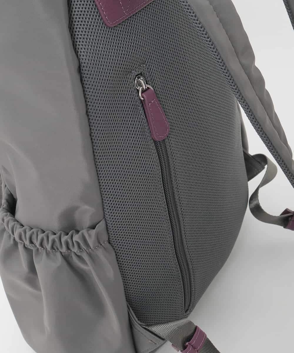 BKRAG96170 MK MICHEL KLEIN BAG(MK ミッシェルクラン バッグ) [撥水/A4収納可]多機能ポケットパイピングデザインリュック グレー