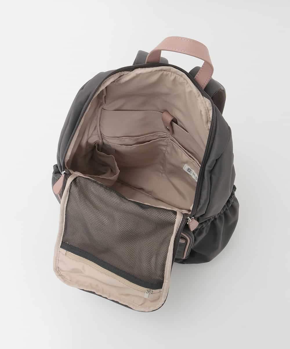 BKRAG96170 MK MICHEL KLEIN BAG(MK ミッシェルクラン バッグ) [撥水/A4収納可]多機能ポケットパイピングデザインリュック グレー