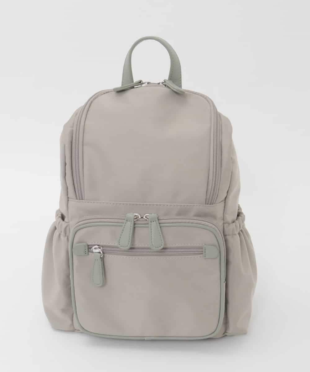 BKRAG97160 MK MICHEL KLEIN BAG(MK ミッシェルクラン バッグ) [撥水/500g以下]多機能ポケットパイピングデザインコンパクトリュック グリーン