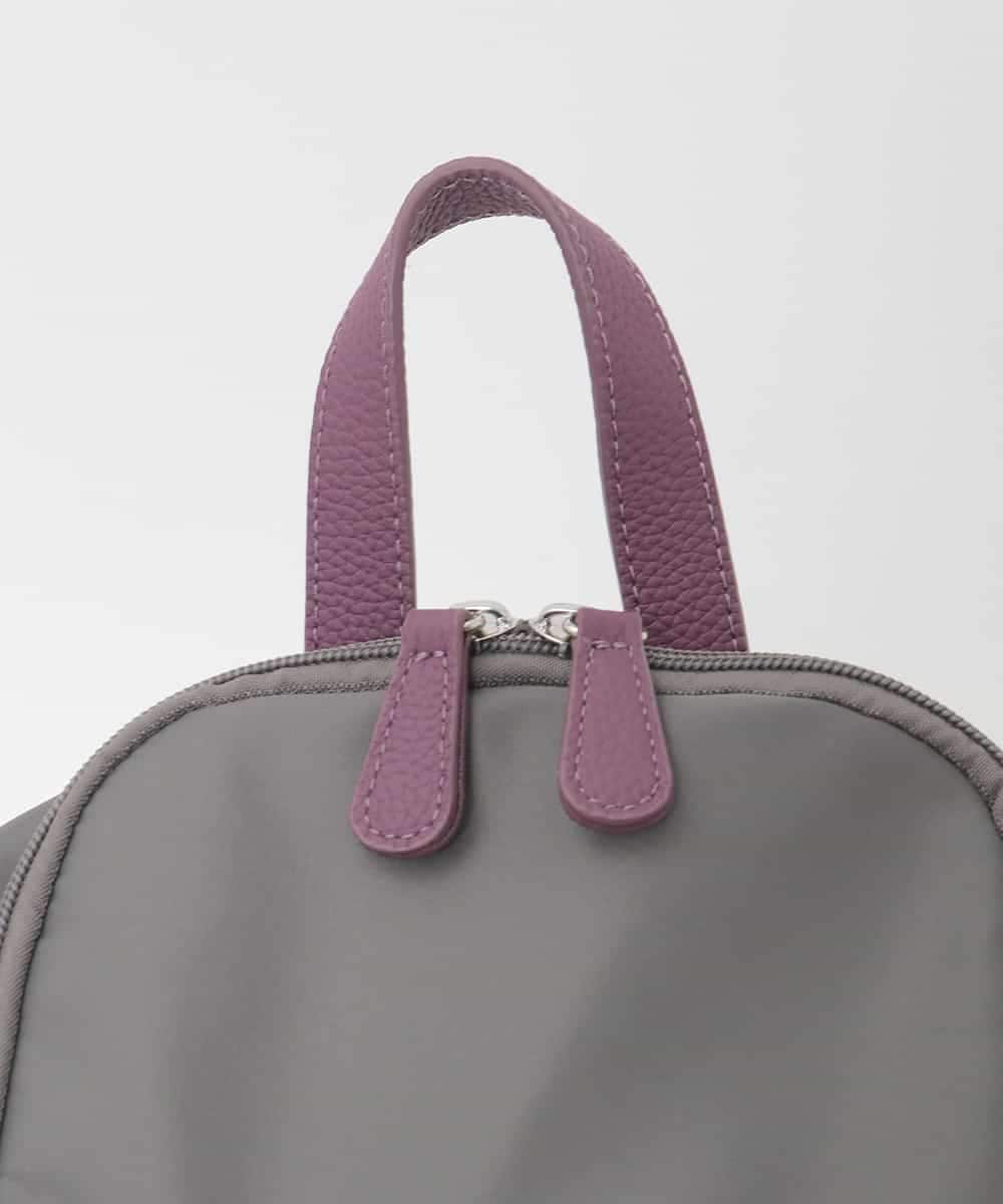 BKRAG97160 MK MICHEL KLEIN BAG(MK ミッシェルクラン バッグ) [撥水/500g以下]多機能ポケットパイピングデザインコンパクトリュック パープル