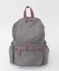 BKRAG97160 MK MICHEL KLEIN BAG(MK ミッシェルクラン バッグ) [撥水/500g以下]多機能ポケットパイピングデザインコンパクトリュック グレー