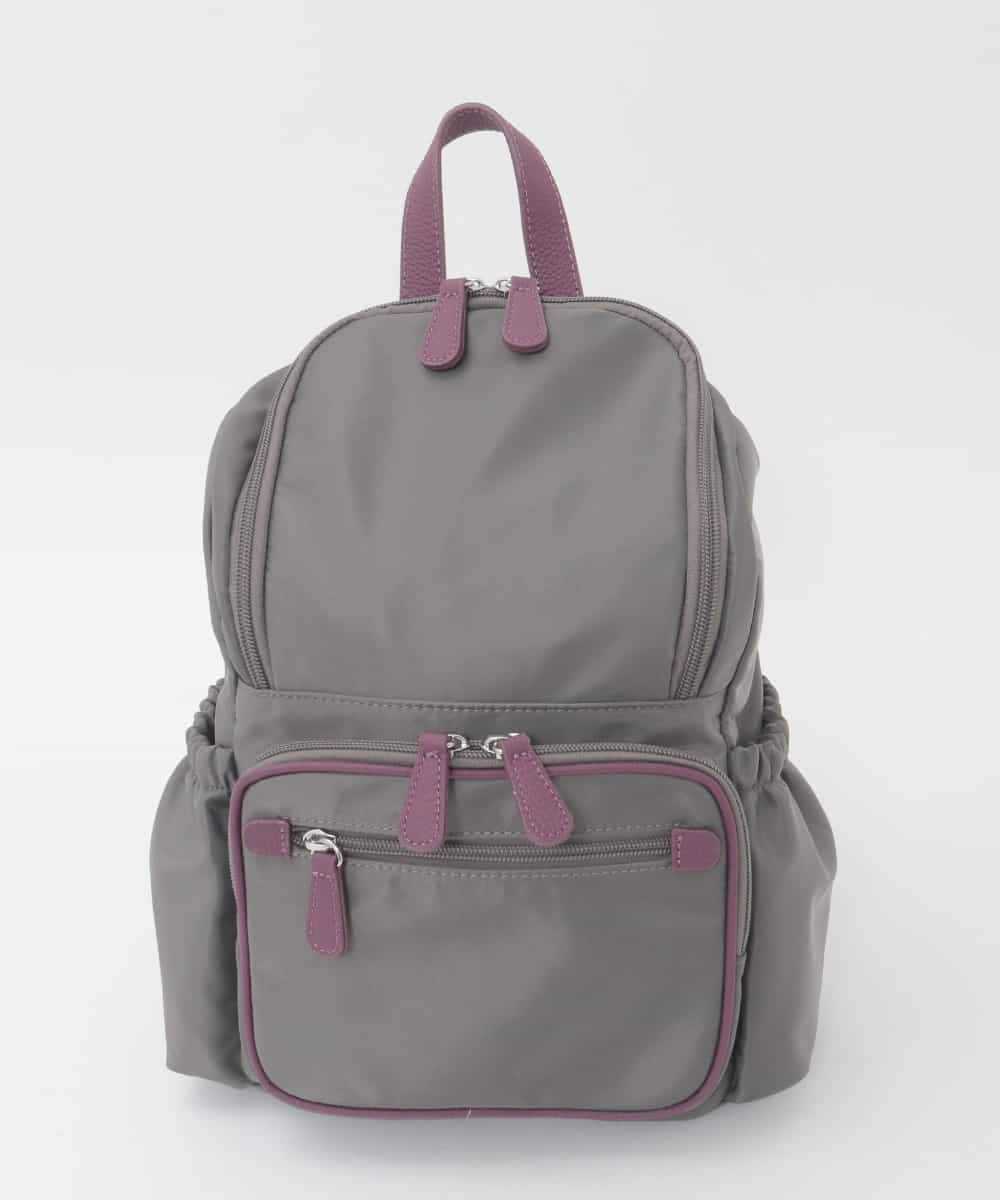 BKRAG97160 MK MICHEL KLEIN BAG(MK ミッシェルクラン バッグ) [撥水/500g以下]多機能ポケットパイピングデザインコンパクトリュック グレー