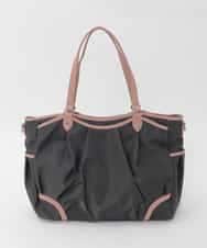 BKRAG98220 MK MICHEL KLEIN BAG(MK ミッシェルクラン バッグ) [2WAY/撥水/A4収納可]レザージョイントタックデザイントートバッグ パープル
