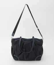 BKRAG98220 MK MICHEL KLEIN BAG(MK ミッシェルクラン バッグ) [2WAY/撥水/A4収納可]レザージョイントタックデザイントートバッグ ホワイト