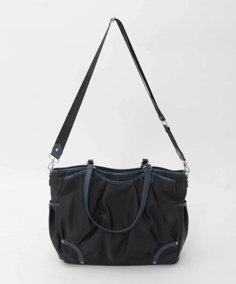 BKRAG98220 MK MICHEL KLEIN BAG(MK ミッシェルクラン バッグ) [2WAY/撥水/A4収納可]レザージョイントタックデザイントートバッグ ホワイト