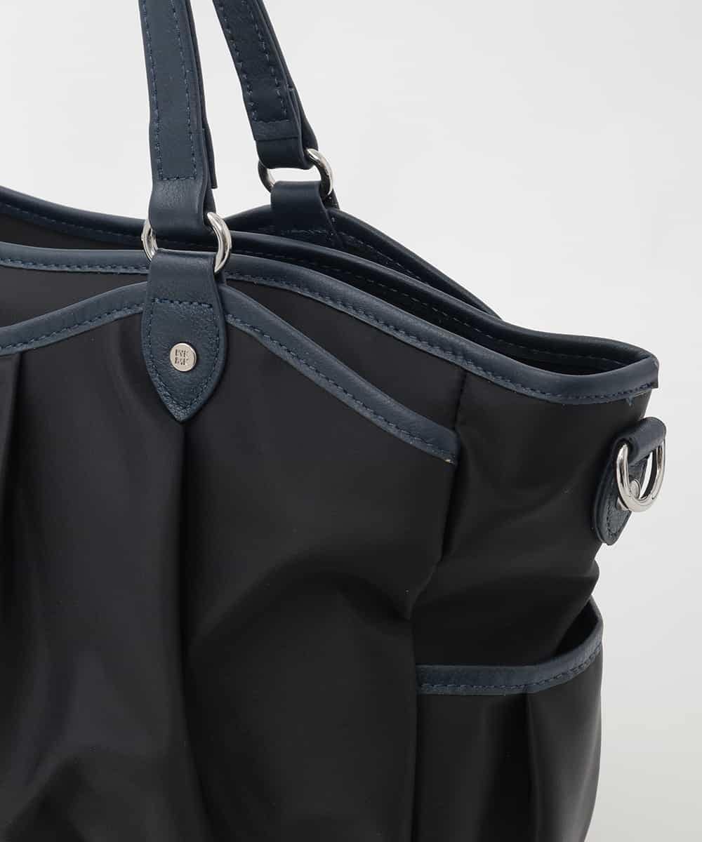 BKRAG98220 MK MICHEL KLEIN BAG(MK ミッシェルクラン バッグ) [2WAY/撥水/A4収納可]レザージョイントタックデザイントートバッグ ホワイト