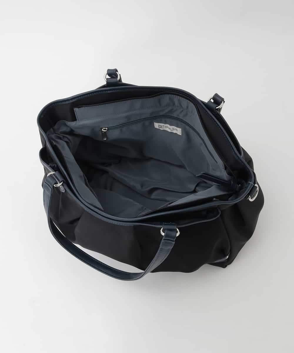 BKRAG98220 MK MICHEL KLEIN BAG(MK ミッシェルクラン バッグ) [2WAY/撥水/A4収納可]レザージョイントタックデザイントートバッグ ホワイト