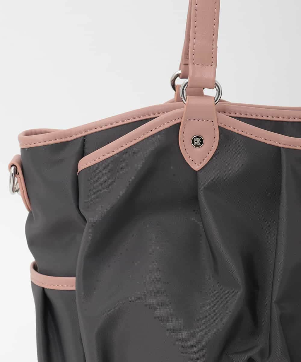 BKRAG98220 MK MICHEL KLEIN BAG(MK ミッシェルクラン バッグ) [2WAY/撥水/A4収納可]レザージョイントタックデザイントートバッグ ホワイト