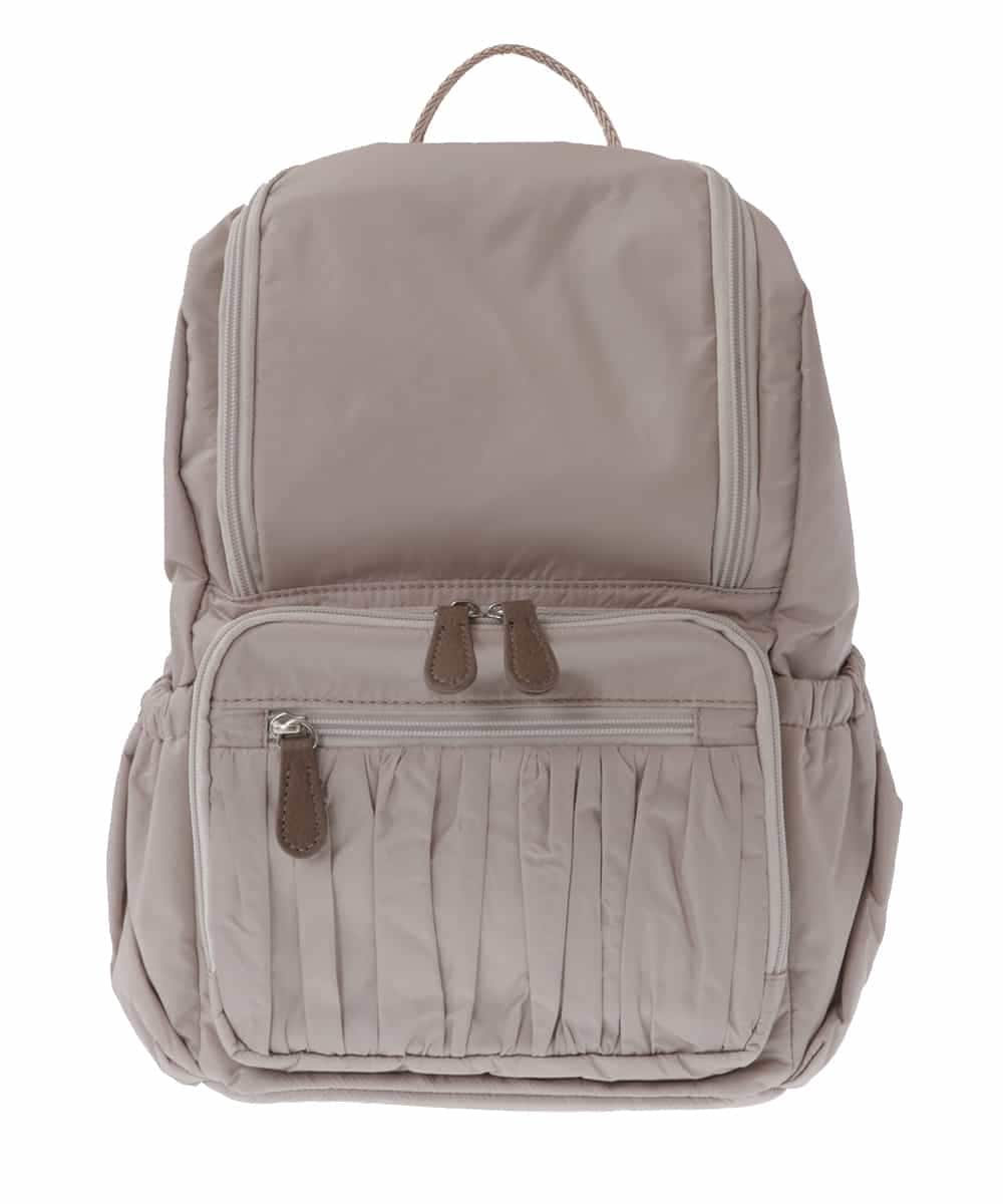 BKRAS42125 MK MICHEL KLEIN BAG(MK ミッシェルクラン バッグ) ギャザーアクセントバックパック S ベージュ