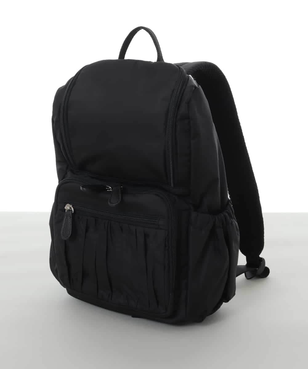 BKRAS42125 MK MICHEL KLEIN BAG(MK ミッシェルクラン バッグ) ギャザーアクセントバックパック S ブラック