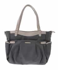BKRAV31170 MK MICHEL KLEIN BAG(MK ミッシェルクラン バッグ) ［撥水加工］レザーアクセントショルダーバッグ グレー