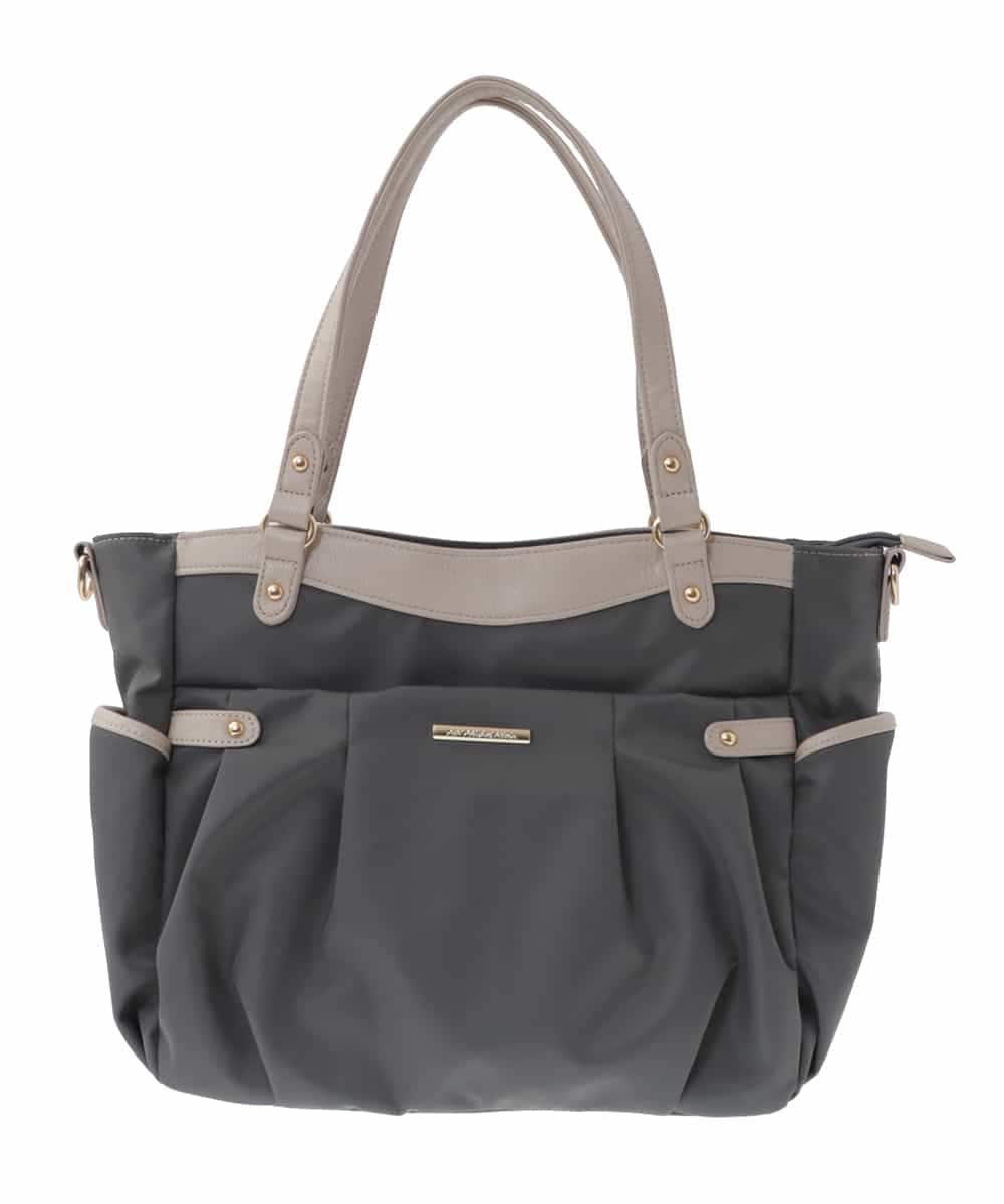 BKRAV31170 MK MICHEL KLEIN BAG(MK ミッシェルクラン バッグ) ［撥水加工］レザーアクセントショルダーバッグ グレー