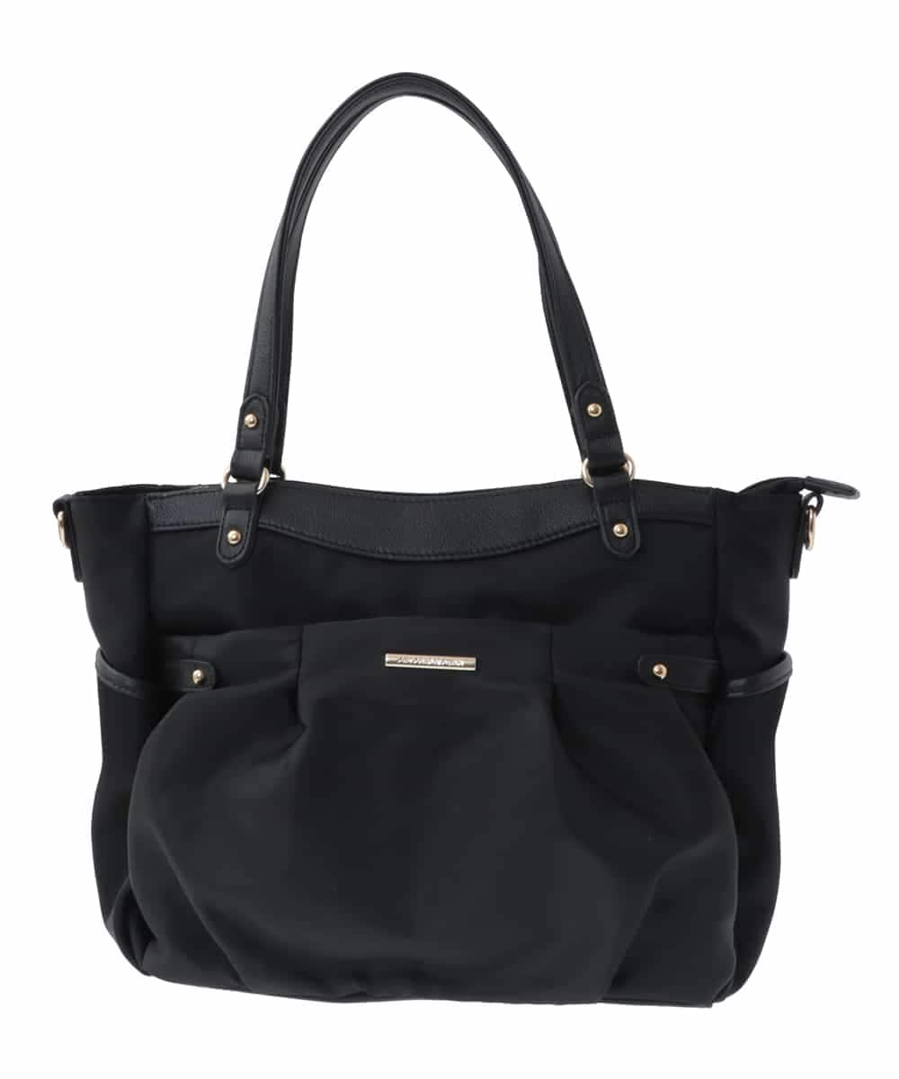 BKRAV31170 MK MICHEL KLEIN BAG(MK ミッシェルクラン バッグ) ［撥水加工］レザーアクセントショルダーバッグ ブラック