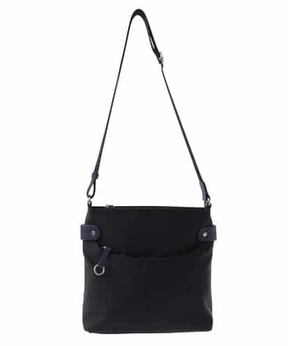 BKRAV90140 MK MICHEL KLEIN BAG [撥水/軽量/ペットボトルホルダー付き]アクセントレザースクエアショルダーバッグ