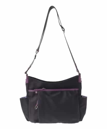 BKRAV94150 MK MICHEL KLEIN BAG [撥水/ペットボトルホルダー付き]アクセントレザーショルダーバッグ