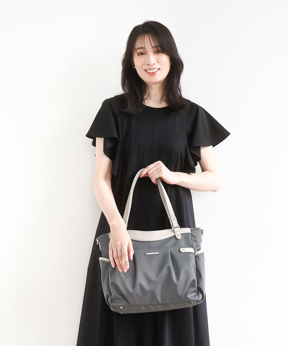 BKRGA31180 MK MICHEL KLEIN BAG(MK ミッシェルクラン バッグ) [撥水/2WAY]サイドポケットパイピングバッグ ブルー
