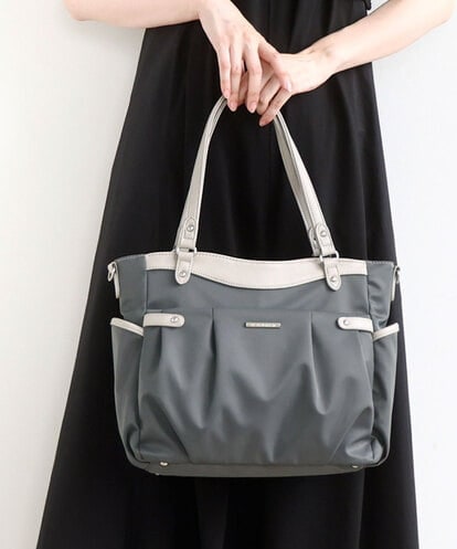 BKRGA31180 MK MICHEL KLEIN BAG [撥水/2WAY]サイドポケットパイピングバッグ