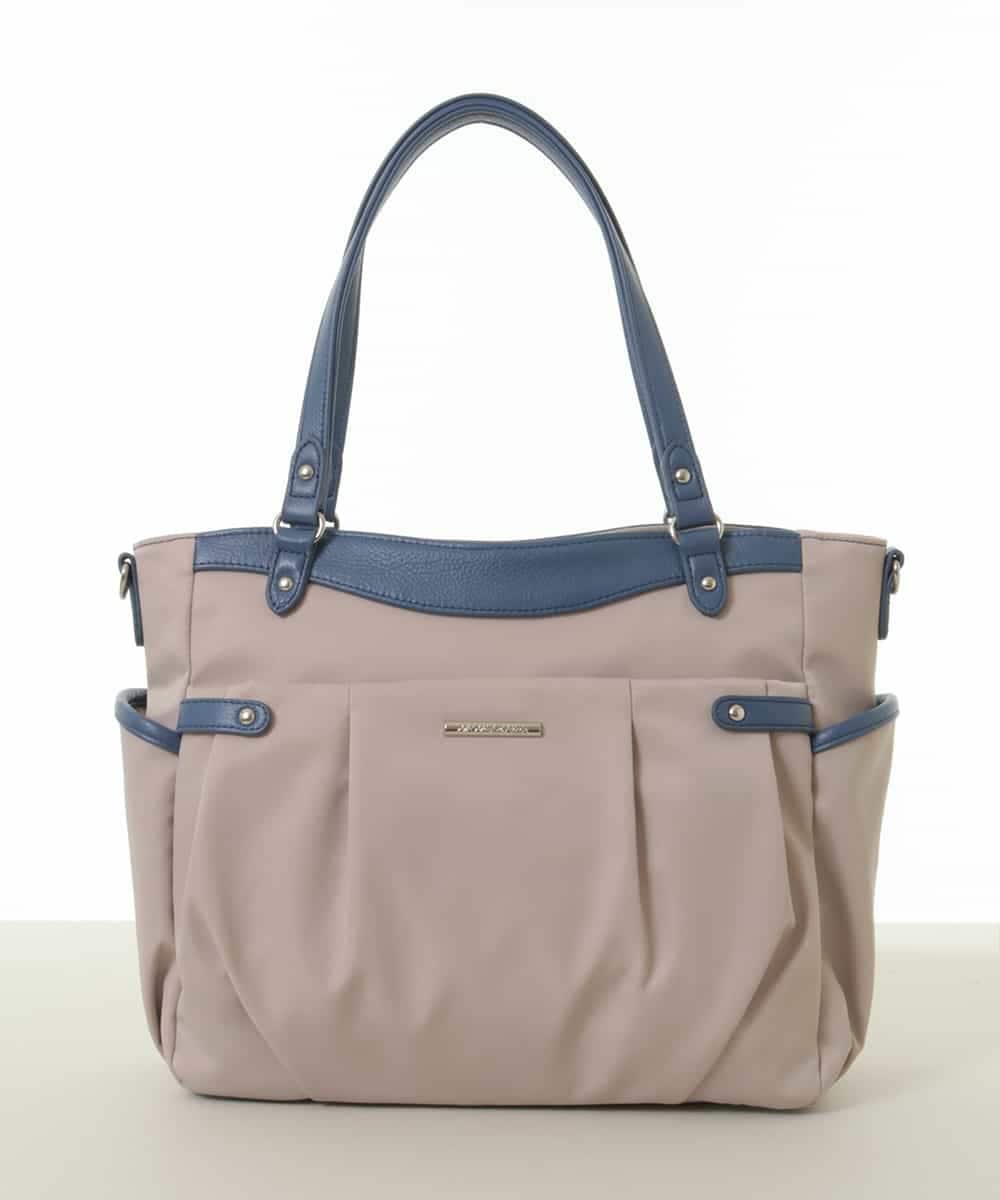 BKRGA31180 MK MICHEL KLEIN BAG(MK ミッシェルクラン バッグ) [撥水/2WAY]サイドポケットパイピングバッグ ブルー