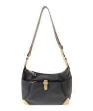 BKRGA81140 MK MICHEL KLEIN BAG(MK ミッシェルクラン バッグ) [撥水/500g以下の軽量]レザーポイントナイロンショルダーバッグ ブラウン×イエロー